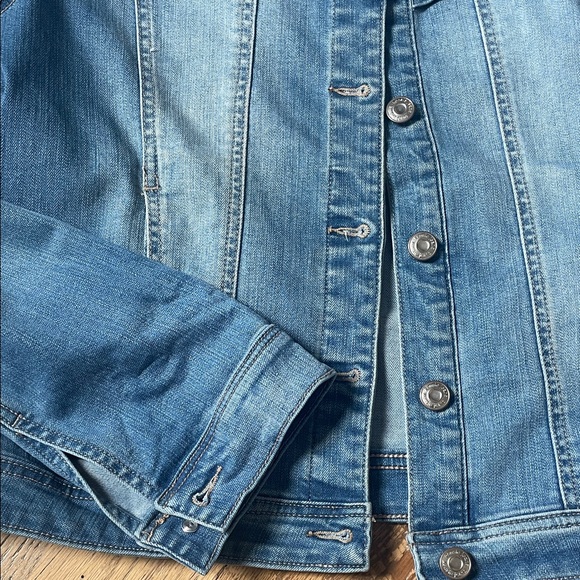 Light Blue Denim Jacket with Ruffles - Picture 3 of 4